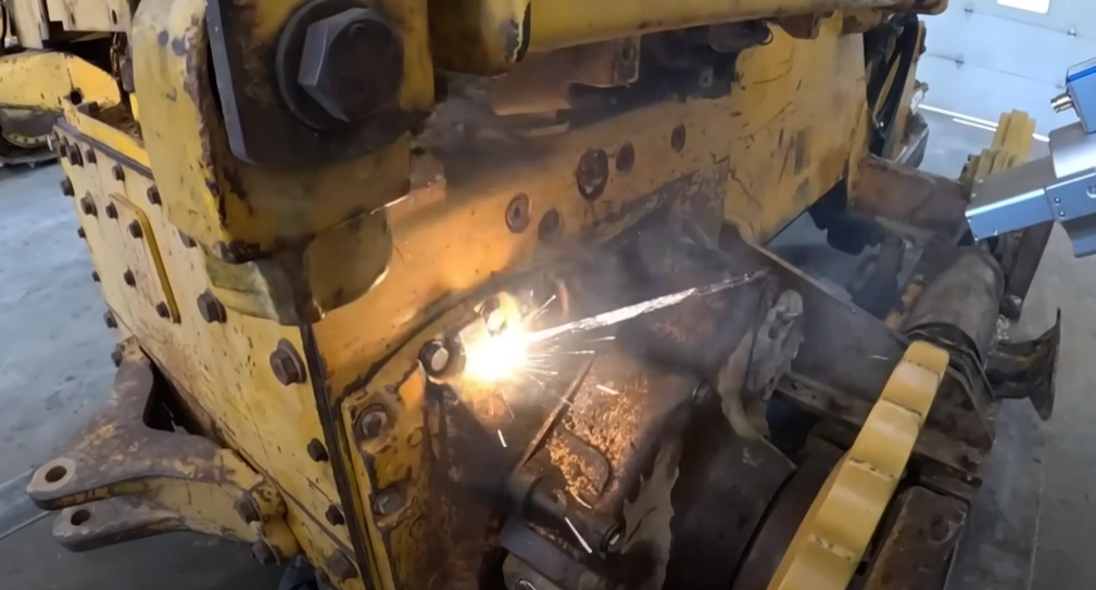 Surface preparation before painting welding or maintenance